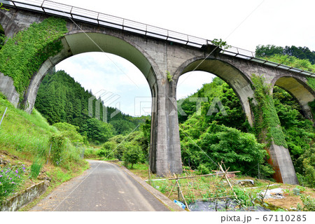 JR日田彦山線彦山　アーチ橋　栗木野橋梁　通称金剛野橋 67110285