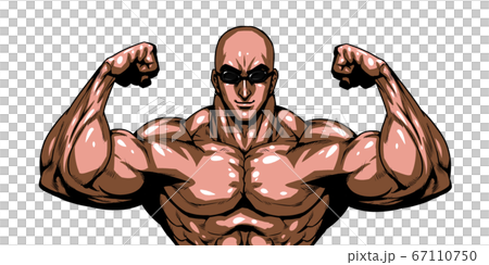 水泳 スイミング オリンピック スポーツ 日本代表 劇画 漫画 筋肉 ボディビル マッチョ ポーズ のイラスト素材