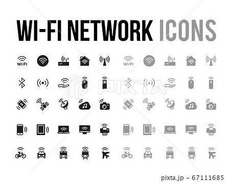 The Wifi network vector icon for app and mobile website responsive 67111685
