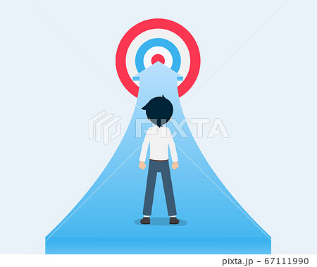 Salary Man stands on the arrow way that is Salary Man stands on the arrow way that is 67111990