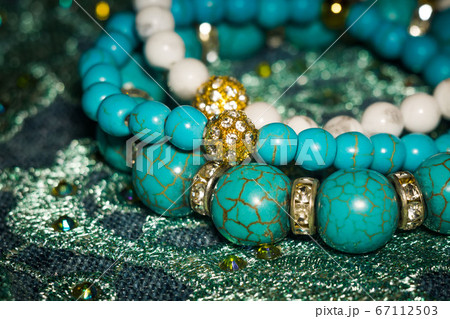 Blue and white howlite bracelets 67112503