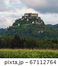 View to the medieval Castle Hochosterwitz in Carinthia, Austria. The castle belongs to the landmarks of Carinthia and located on top of a hill near Sankt Georgen am Langsee. 67112764
