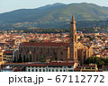 Beautiful Florence cityscape with Santa Croce gothic church, Firenze, Italy. 67112772