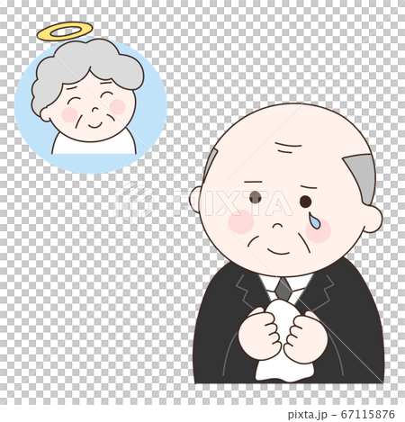 Illustration of an elderly man in memory of the deceased Illustration of an elderly man in memory of the deceased 67115876