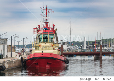 Picture of Military control boat parked in the Picture of Military control boat parked in the 67116152