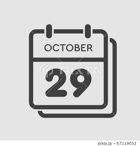 Calendar icon day 29 October, template icon dateのイラスト素材 [67119052] - PIXTA