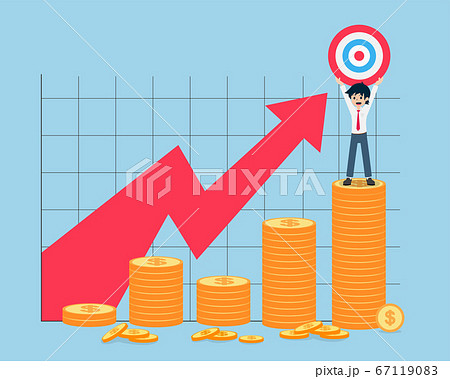 Salary Man Stand holding the target on the bar 67119083