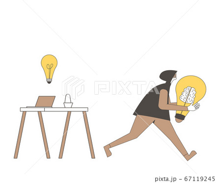 Vectror thieves run with creaive new idea symbol. 67119245