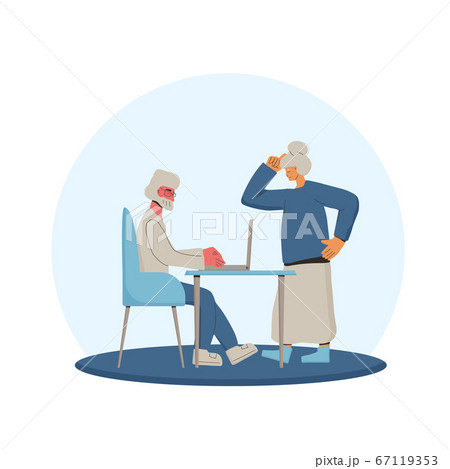 Senior people spend time together. Mature man an 67119353