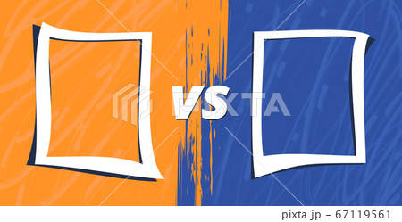 Vs template. Versus blank. Vector color design. 67119561