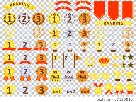 3 color metallic ranking icon set 3 color metallic ranking icon set 67120010