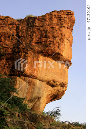 Huge Rocky Boulder at Badami Huge Rocky Boulder at Badami 67120104