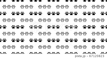 dog paw seamless pattern cat footprint french bulldog claw puppy pet vector cartoon icon repeat wallpaper scarf isolated tile background illustration doodle design 67120823