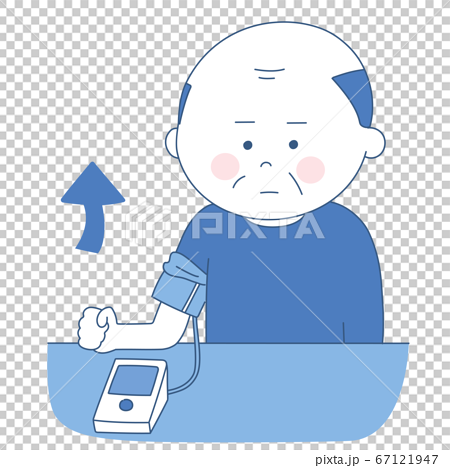 Senior man hypertension illustration - Stock Illustration [67121947 ...