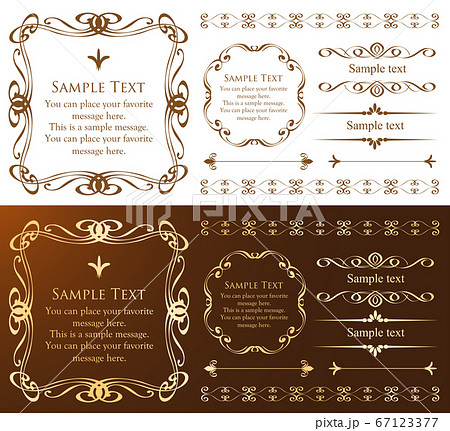 ハロウィンのフレーム素材 10月 アンティークな装飾 ビンテージな模様 植物のツタのイラスト素材