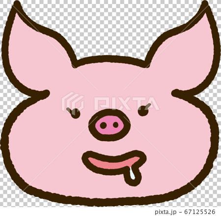 メス豚の空腹顔アイコンのイラスト素材