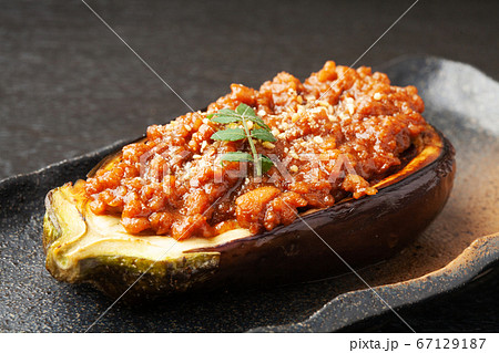 米ナスの肉味噌田楽 67129187