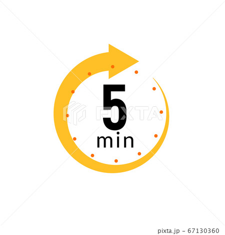 5 Minutes Clock Quick Number Icon 5min Time のイラスト素材