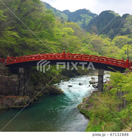 日光の神橋　写真素材 67132888