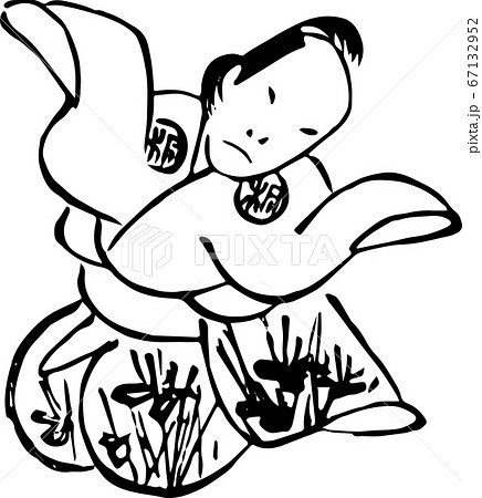 大げさに首をかしげる男性のイラスト素材