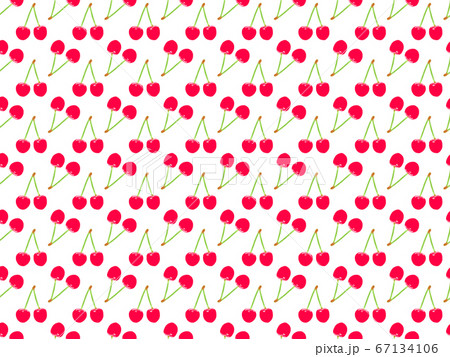 さくらんぼのパターンの背景イラストのイラスト素材
