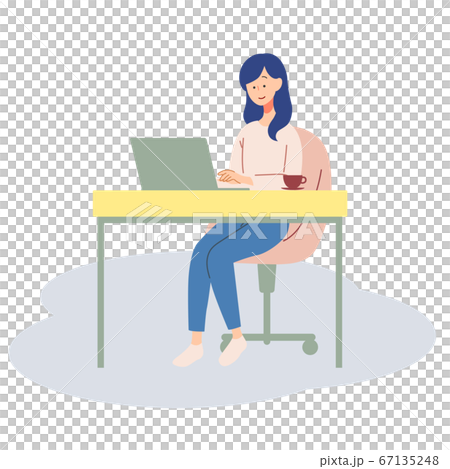 People who work remotely - Stock Illustration [67135248] - PIXTA