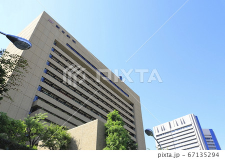 東京都中央区築地の風景 朝日新聞社 東京本社 の写真素材 [67135294] - PIXTA