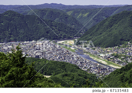 高梁市街眺望 岡山県高梁市 高梁市街眺望 岡山県高梁市 67135483