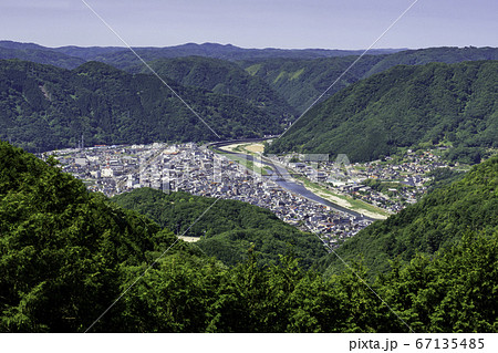 高梁市街眺望　岡山県高梁市 67135485