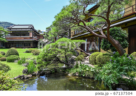熱海　起雲閣　庭園の風景　旅館　根津嘉一郎 67137504