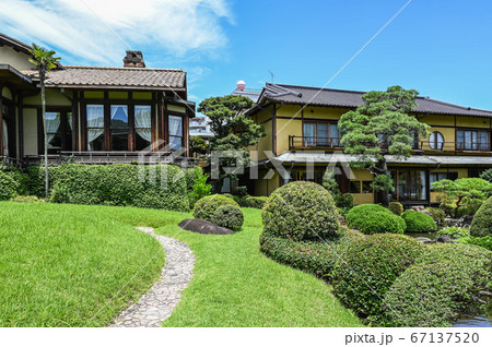 熱海　起雲閣　庭園の風景　旅館　根津嘉一郎 67137520