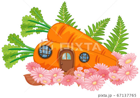 Isolated fantasy carrot house 67137765