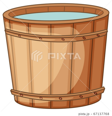 Bucket of water cartoon style isolated Bucket of water cartoon style isolated 67137768
