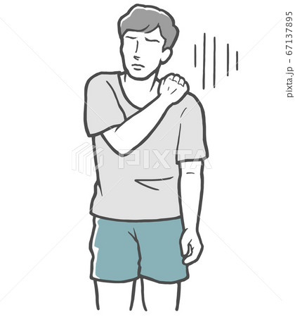 肩こり　若い男性 67137895