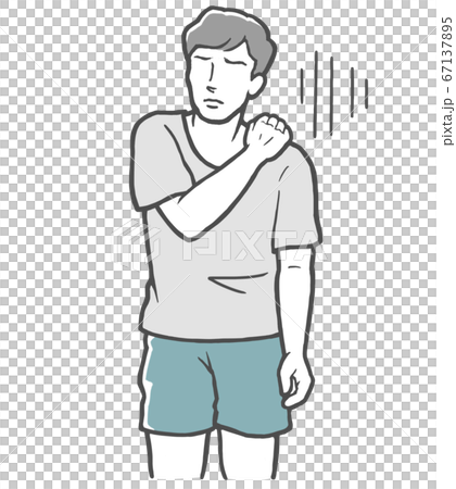 肩こり　若い男性 67137895