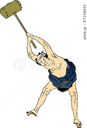 浮世絵　大工　その4 67138042