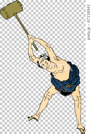 浮世絵　大工　その4 67138042