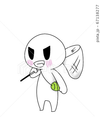 網と虫かごを持って昆虫採集に行くキャラクター 67138277
