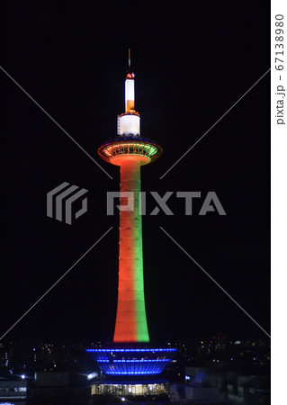 京都タワー 着物の日(襲の色目)ライトアップ 京都タワー 着物の日(襲の色目)ライトアップ 67138980