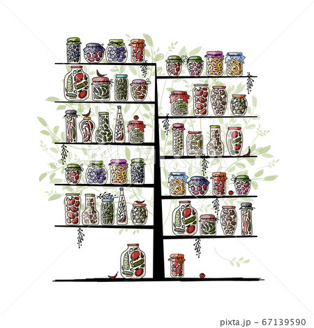 Art tree with pickle jars for your design 67139590