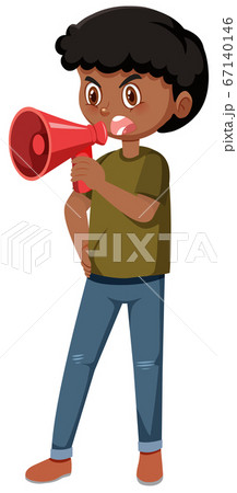 Angry man with megaphone 67140146
