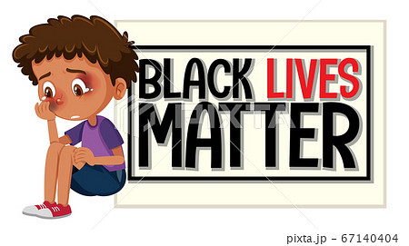 Sad boy with racism font banner Sad boy with racism font banner 67140404