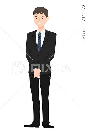 リクルートスーツを着た若い男性のイラスト のイラスト素材