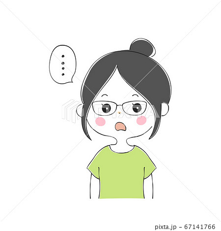 絶句する 若い女性の表情バリエーション 絶句する 若い女性の表情バリエーション 67141766