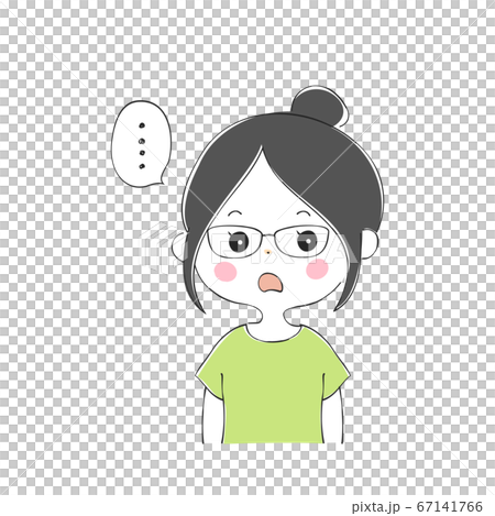 絶句する 若い女性の表情バリエーション 絶句する 若い女性の表情バリエーション 67141766