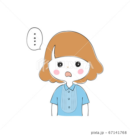 絶句する 若い女性の表情バリエーション 絶句する 若い女性の表情バリエーション 67141768