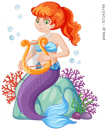 Cute Mermaid Cartoon Characterのイラスト素材