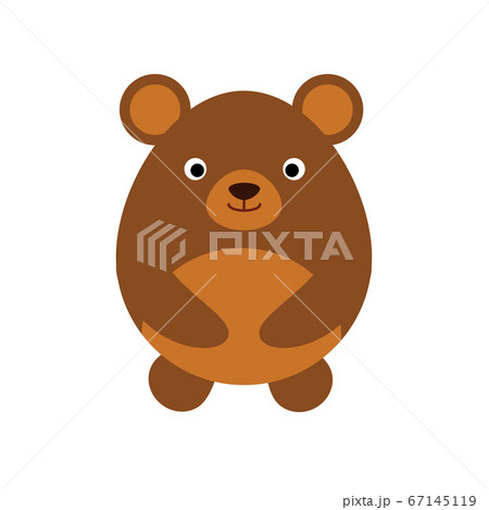Cute flat design bear isolate on white background. Cute flat design bear isolate on white background. 67145119