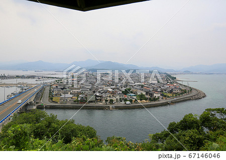 山口県　長門市　王子山公園から仙崎の風景 67146046