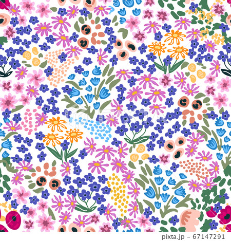Vintage print with small inflorescences. 67147291